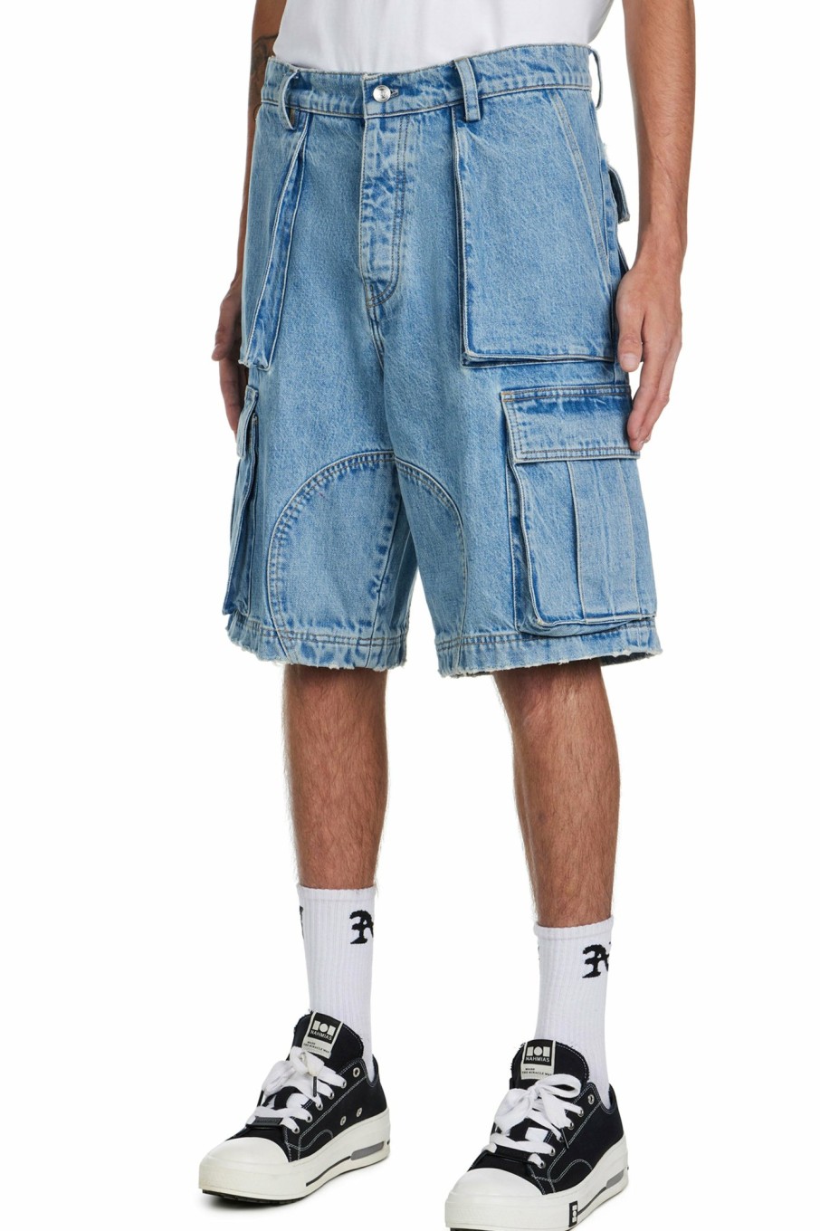 Bottoms Nahmias | Denim Logo Cargo Shorts