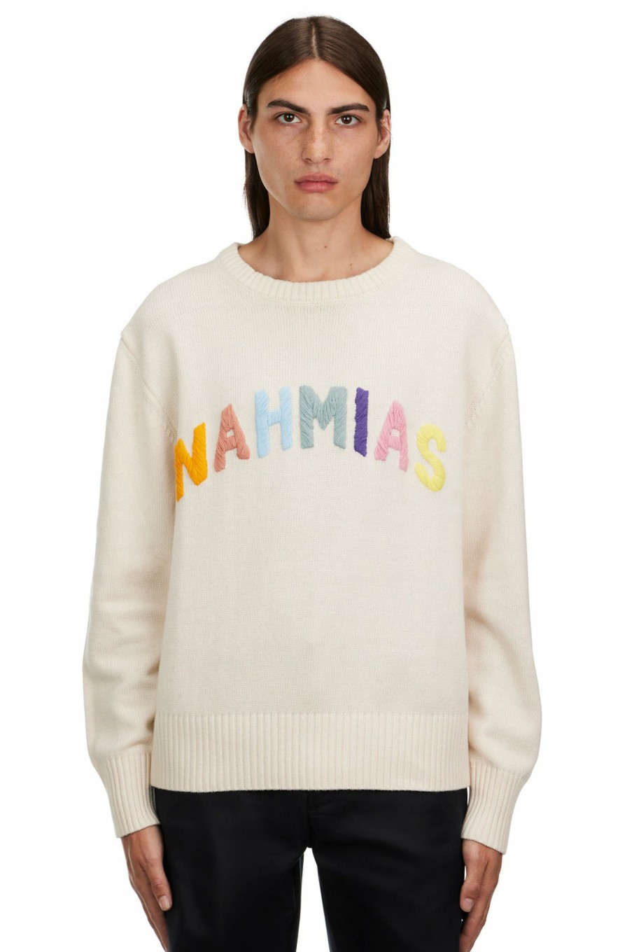 Knitwear Nahmias | Rainbow Nahmias Intarsia Crewneck