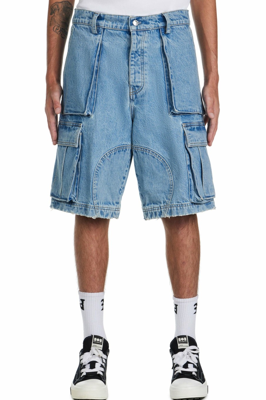 Bottoms Nahmias | Denim Logo Cargo Shorts