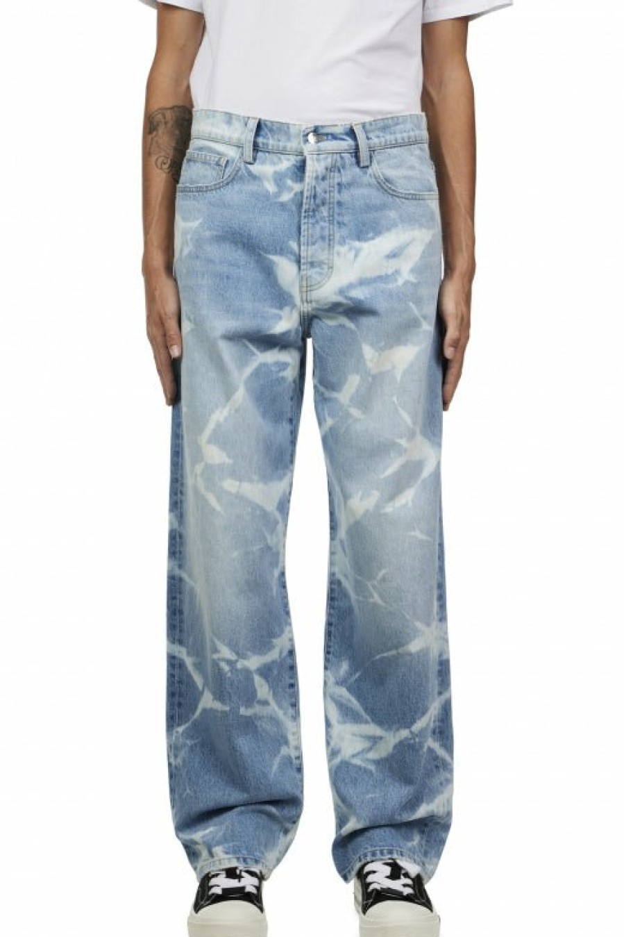 Bottoms Nahmias | Patterned Bleach Baggy Jeans