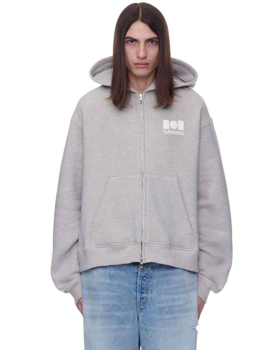 Tops Nahmias | Logo Zip Up Hoodie