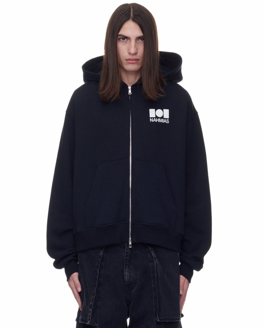 Tops Nahmias | Logo Zip Up Hoodie